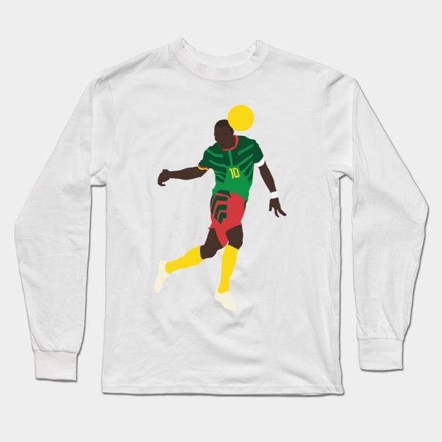 Vincent Aboubakar, Cameroon vs Brazil Long Sleeve T-Shirt by Jackshun